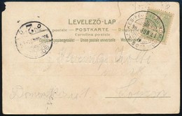 1902 Képeslap Turul 5f 'SZÉKES-FEHÉRVÁR - KOMÁROM' Mozgóposta Bélyegzéssel (szakadt) - Other & Unclassified