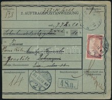 1918 Osztrák Megbízási Lap Debrecenbe, Majd Visszaküldve 1 K Lerovással - Altri & Non Classificati