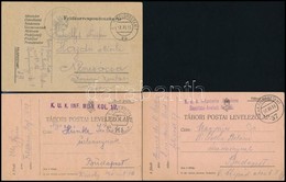 1915-1916 3 Db Tábori Posta Levelezőlap 'FP 29' + 'FP 37' + 'FP 111 A' - Autres & Non Classés