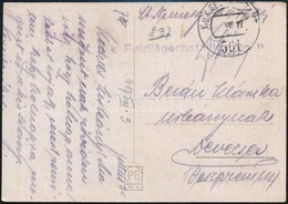 1917 Tábori Posta Képeslap / Field Postcard 'K.u.k. Feldjägerbataillon' + 'FP 361' - Andere & Zonder Classificatie