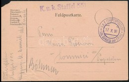 1918 Tábori Posta Levelezőlap 'K.u.k. Staffel 551' + 'EP SAN DANIELE Del FRIULI A' (sarokhiba / Missing Corner) - Altri & Non Classificati