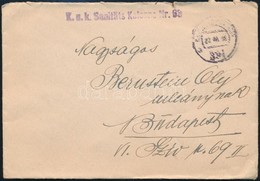 1917 Tábori Posta Levél 'K.u.k. Sanitäts Kolonne Nr. 63.' + 'FP 394 A' - Other & Unclassified