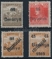 ** * Baranya I. 1919 4 Klf Bélyeg Garancia Nélkül (**13.300) - Andere & Zonder Classificatie