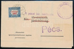 1924 Kézbesítési Bizonyítvány Hivatalos 1000K Bérmentesítéssel - Sonstige & Ohne Zuordnung