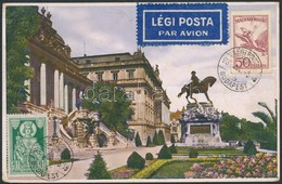 1930 TCV Légi Képeslap Belgiumba, TCV Airmail Postcard To Belgium - Altri & Non Classificati