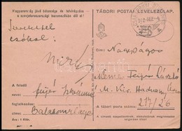 1942 Tábori Posta Levelezőlap 'CSÁKTORNYA-BUDAPEST' - Andere & Zonder Classificatie