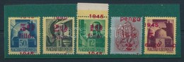 ** 1945 Kisegítő 5 Klf Bélyeg Elcsúszott Felülnyomattal - Other & Unclassified