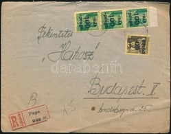 1945 (5. Díjszabás) Ajánlott Távolsági Levél Kisegítő 60P/18f + 3 X 100P/12f Bérmentesítéssel - Altri & Non Classificati