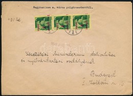 1945 (2. Díjszabás) Távolsági Levél Kisegítő 3 X 1P/1P Bérmentesítéssel - Other & Unclassified