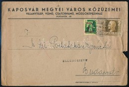 1945 (2. Díjszabás) Távolsági Levél Horthy 2P + Kisegítő 1P/1P Bérmentesítéssel 'ELLENŐRIZE' - Altri & Non Classificati