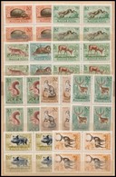 ** 1953 Erdei állatok Teljes Sor 4-es Tömbökben (16.000) - Andere & Zonder Classificatie