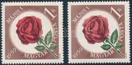 ** 1959 Május 1. 1.- Ft Piros Színnyomat (?) + Támpéldány - Altri & Non Classificati