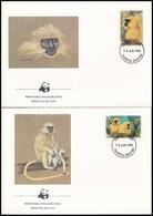 1984 WWF: Aranylangur Sor 4 Db FDC-n Mi 840-843 - Other & Unclassified