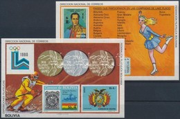 ** 1980 Téli Olimpia, Lake Placid Blokk Sor Mi 102-103 - Altri & Non Classificati