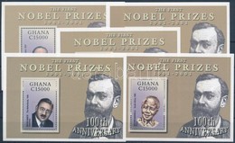 ** 2002 100 éves A Nobel-díj Kisívsor+blokksor HUNGARIKA (Oláh György Vegyész) Mi 3373-3390+424-428 - Autres & Non Classés