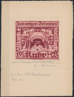 Ruhr-vidék 1923 Ludwig Hesshaimer Bélyegterve Szignózva és Feliratozva Ceruzával / Essay Of Ludwig Hesshaimer - Autres & Non Classés