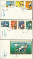 1984 Nyári Olimpia, Los Angeles Sor Mi 2522-2528 + Blokk Mi 159 3 Db FDC-n - Other & Unclassified