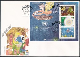 1987 Karácsony: Gyermekrajzok Blokk FDC-n Mi 56 - Autres & Non Classés