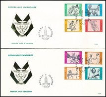 1980 Nyári Olimpia, Moszkva Sor 2 Db FDC-n Mi 1042-1049 - Other & Unclassified