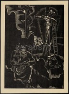Dallos Hanna (1907-1944): Jézus élete. 3 Db Fametszet, Papír, Jelzett A Dúcon, 28×20 Cm - Sonstige & Ohne Zuordnung