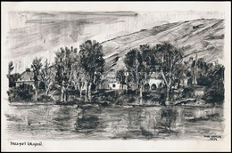 Imre György (?-?): Tisza-part Tokajnál. Vegyes Technika, Papír, Jelzett, 19,5×29,5 Cm - Andere & Zonder Classificatie