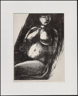 Molnár Dénes (1947-2000): Idol 13., Litho, Papír, Jelzett, Számozott (1/12), Paszpartuban, 25,5×19 Cm - Andere & Zonder Classificatie