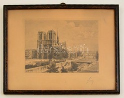 Adolphe Yvon (1817-1893) : Notre Dame. Rézkarc, Papír, Jelzett, üvegezett Keretben, 12×17 Cm - Sonstige & Ohne Zuordnung