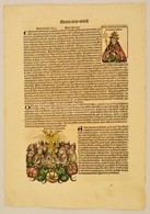 1493 A Hartmann Schedel Krónika Egy Lapja Az 1304-es év Leírásával, Rajta Alakok: Kelemen Pápa, A Bécsi Papi Konzílium,  - Prints & Engravings