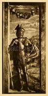 Cca 1900 Szent György, Andrea Mantegna Nyomán, Heliogravűr, 34×17 Cm - Prenten & Gravure