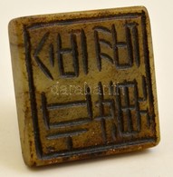 Kínai Pecsétnyomó, Faragott Kő / Chinese Seal Maker. Carved Stone  3x3 Cm - Sonstige & Ohne Zuordnung