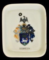 1940 Debrecen Címerével Díszített Herendi Porcelán Tálka, Kézzel Festett, Egy Apró Lepattanással 7x8 Cm - Andere & Zonder Classificatie