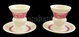 2 Asbach Porcelán Kupa és Tányér 11 Cm, D: 16 Cm. Matricás, Jelzett, Hibátlan - Andere & Zonder Classificatie