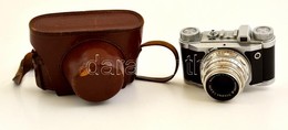 Altissa Altix IV Fényképezőgép, Meyer-Optik Trioplan 50mm F/2.9 Objektívvel, Prontor-Svs Zárral, Eredeti Bőr Tokjában, M - Fototoestellen