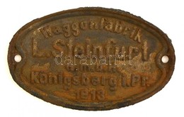 L. Steinfurt GmbH Königsberg Fém Tábla, Rozsdás, 22×13 Cm - Sonstige & Ohne Zuordnung