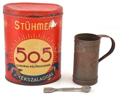 Stühmer 505 Cukorkakülönlegesség Feliratos Fém Doboz, Kopásokkal, M: 21,5 Cm - Andere & Zonder Classificatie