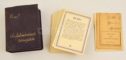 1957 Ki Ez? Irodalomtörténeti Társasjáték Kártyajáték Kompletten Eredeti Dobozában, Leírással - Andere & Zonder Classificatie