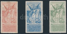 1906 3 Db Levélzáró Az Athéni Olimpiáról - Ohne Zuordnung