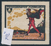 1912 Mindelheim Fesztivál Német Levélzáró Bélyeg - Non Classificati