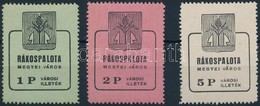 1945 Rákospalota Városi Illetékbélyeg 1P, 2P, 5P A VÁROS Szó 'V' Betűjének A Bal Szára Felül Rövidebb (18.600) - Ohne Zuordnung