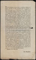 1824 Brassó, Német Nyelvű Tájékoztató Fertőző Betegséggel Kapcsolatos óvintézkedések, Karantén Bevezetéséről - Non Classés