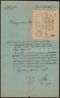 1895 Győri Kir. ügyészségi Okmány, Föladóvevénnyel - Ohne Zuordnung