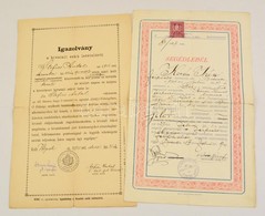 1913-1927 2 Db Irat: Eskü- Ill. Segédlevél - Ohne Zuordnung