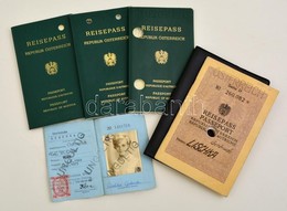 1963-1989 Osztrák Személyi Igazolvány és 4 Db útlevél, Amerikai és Afrikai Vízummal - Zonder Classificatie