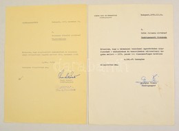 1973-1979 A Csepel Vas- és Fémművek 2 Db Fizetésemelési értesítője, Vezérigazgatói Aláírásokkal - Zonder Classificatie