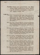 1836 Sobri Jóska Betyár és 15 Társának Körözvénye Személyleírásukkal. 3 Magyarul Nyomtatott Oldalon - Ohne Zuordnung