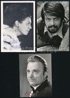 Operaénekesek, Színészek által Dedikált Fotók, Antalffy Albert, Hollai Kálmán, Stb., 5 Db - Sonstige & Ohne Zuordnung