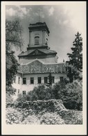 Papp Kálmán (1886-1966) Győri Megyés Püspök Saját Kézzel Aláírt Köszönő Lapja Győri Templomot ábrázoló Fotó Hátulján - Other & Unclassified