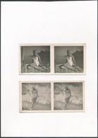 Cca 1937 Dr. Csörgeő Tibor (1896-1968): Sztereofotók Egy Aktmodellről, 2 Db Jelzetlen Képpár A Szerző Hagyatékából, A Fo - Andere & Zonder Classificatie