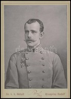 Cca 1860-1889 Ferenc József Császár és Rudolf Koronaherceg, 2 Db Keményhátú Fotó, 10×6 és 16×10 Cm / Rudolf, Crown Princ - Andere & Zonder Classificatie