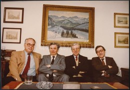 Cca 1992  Antall József Miniszterelnök, O'sváth György és Mások Eredeti Meg Nem Jelent Fotó 18x13 Cm - Altri & Non Classificati